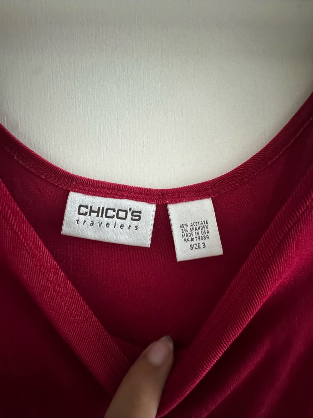 Chico's Deep Raspberry Red Tank Top - Picture 6 of 7
